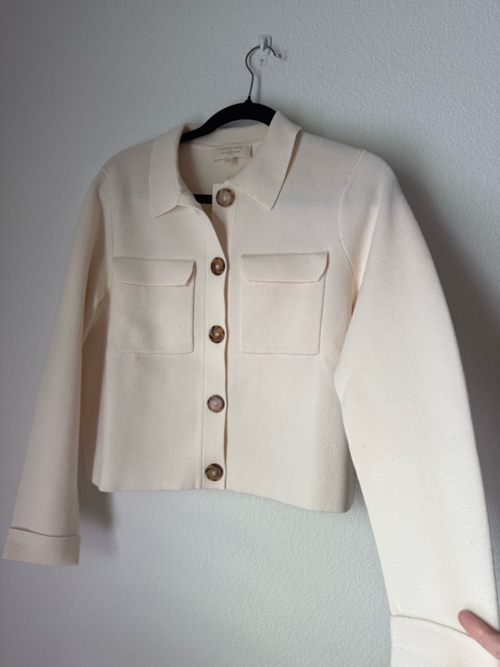 Sezane Betty Cardigan in Ecru - Picture 5 of 9